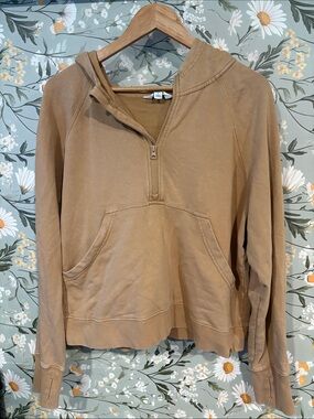 JoyLab Tan Half-Zip Hoodie